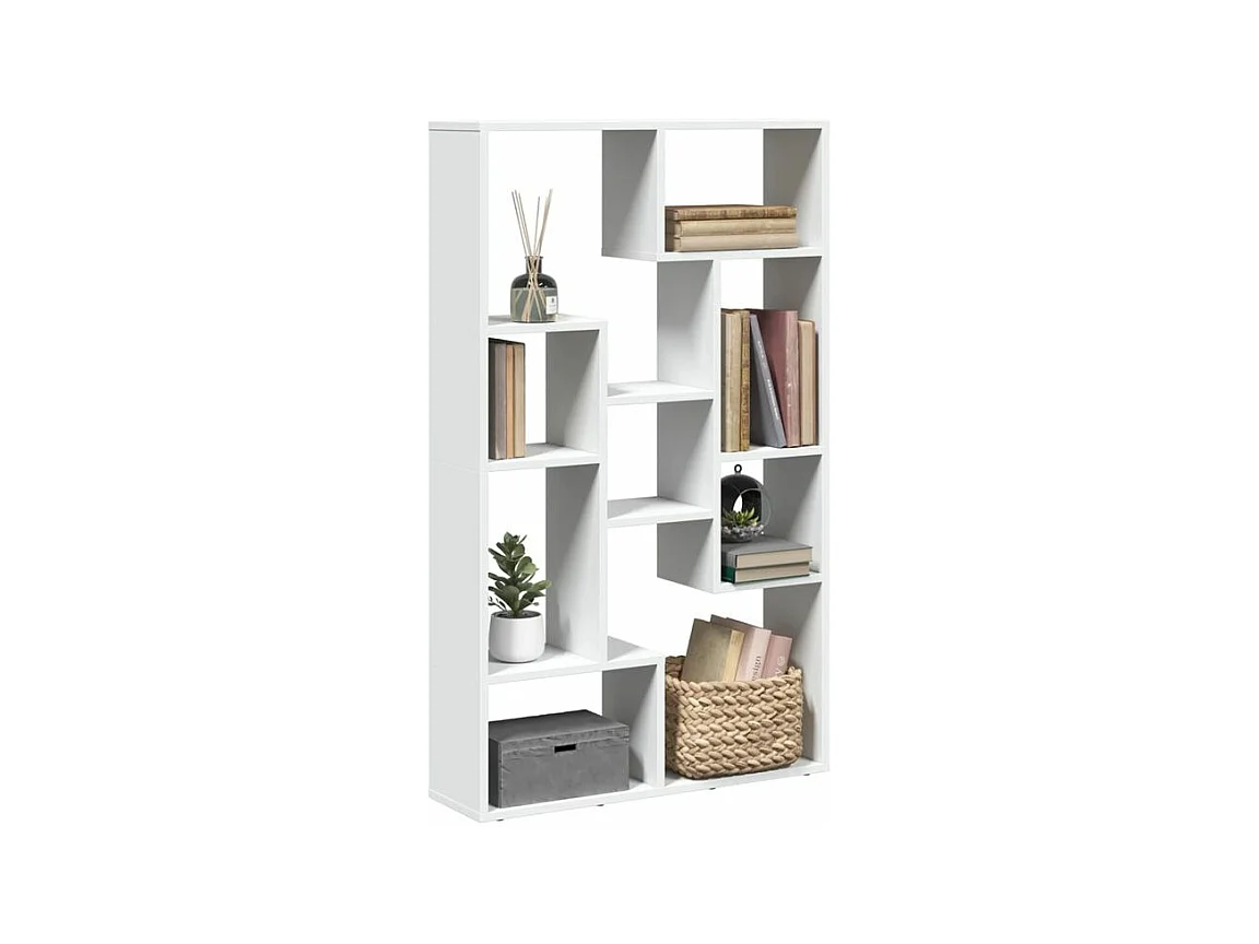 Bibliothèque blanc 72x20x120 bois d'ingénierie