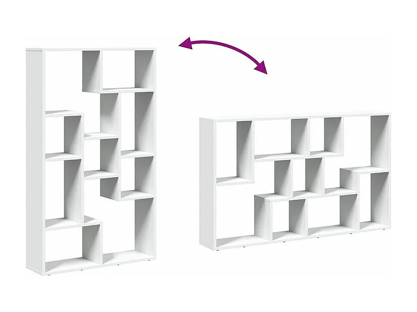 Bibliothèque blanc 72x20x120 bois d'ingénierie