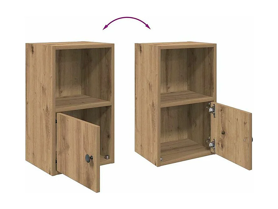 Bibliothèque chêne artisanal 31x24x52 bois d'ingénierie