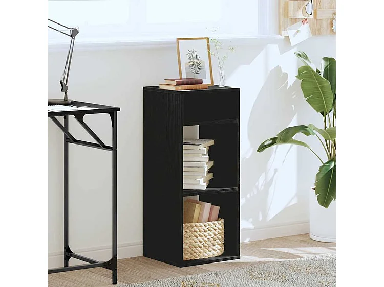 Bibliothèque noir 34x31x80 bois d'ingénierie