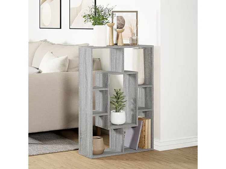 Petite bibliothèque modulable Loza 63cm - Verticale ou horizontale-Couleur Chêne gris