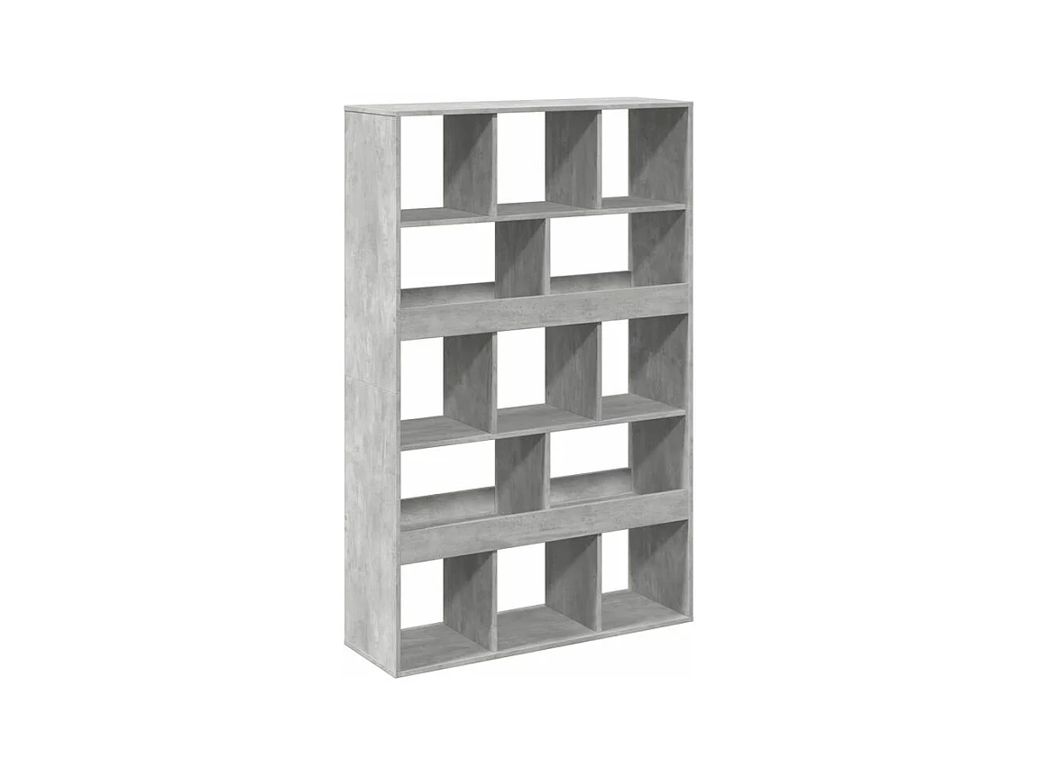 Bibliothèque gris béton 100x33x156,5 bois d'ingénierie