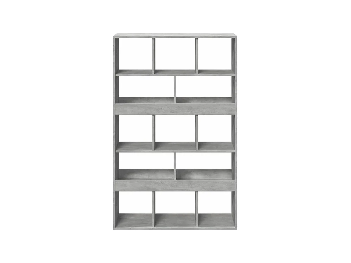 Bibliothèque gris béton 100x33x156,5 bois d'ingénierie