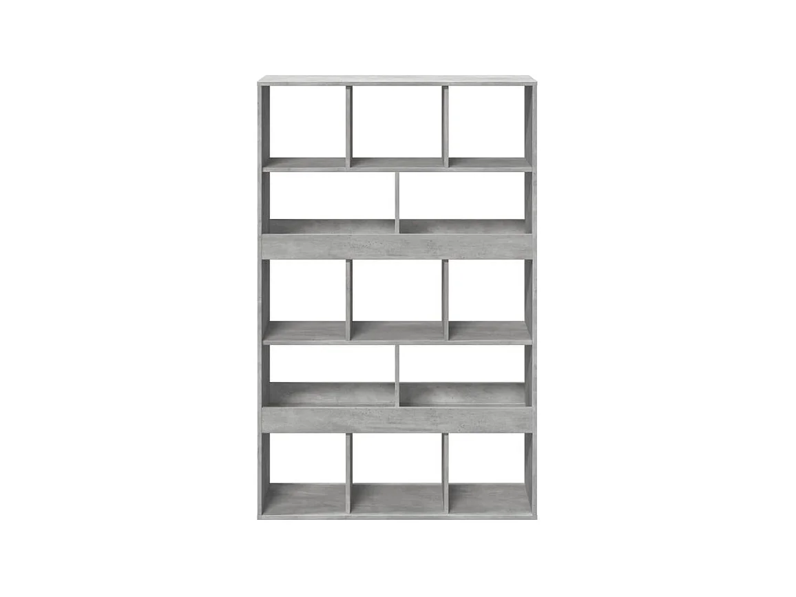 Bibliothèque gris béton 100x33x156,5 bois d'ingénierie