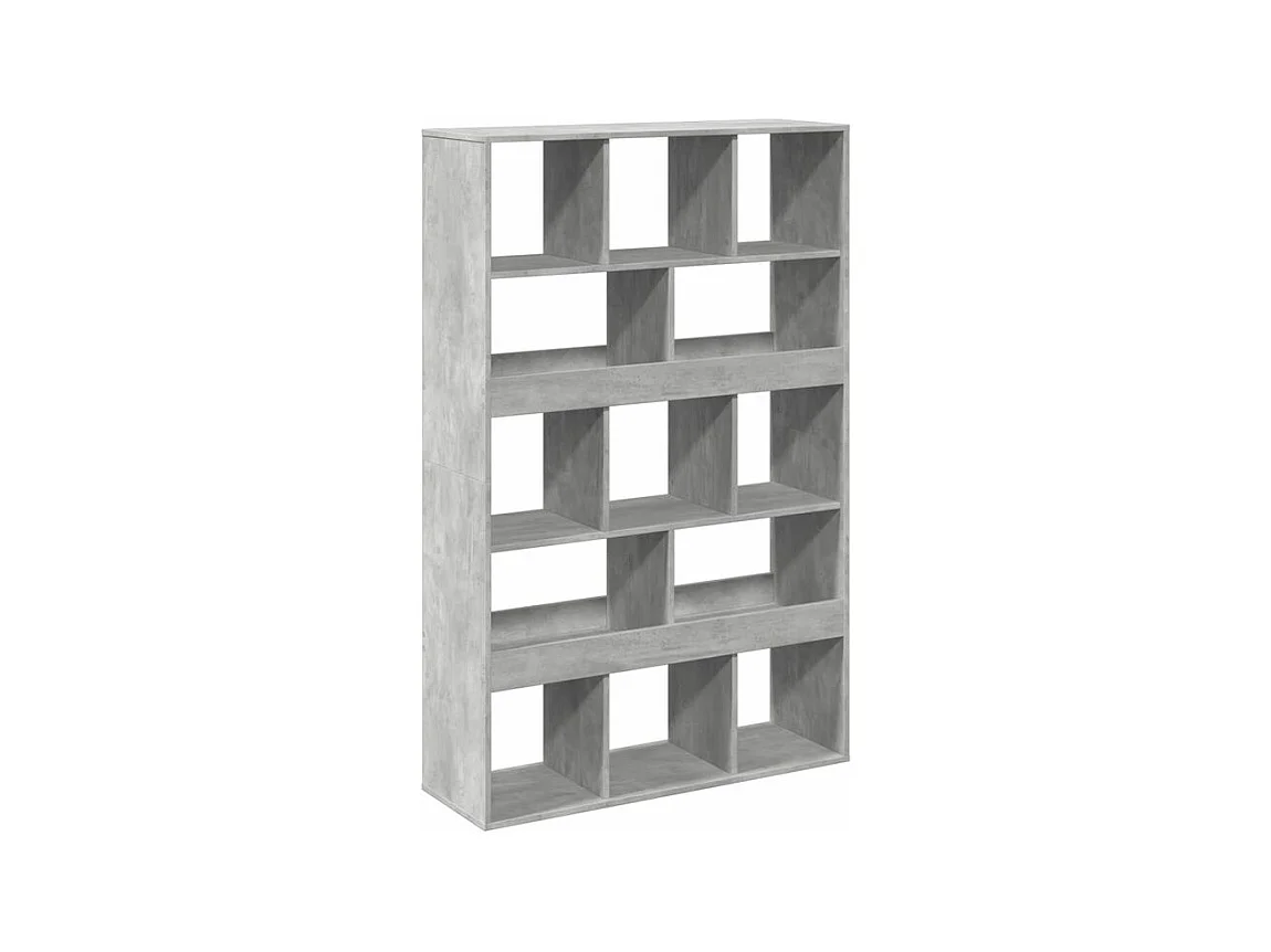 Bibliothèque gris béton 100x33x156,5 bois d'ingénierie