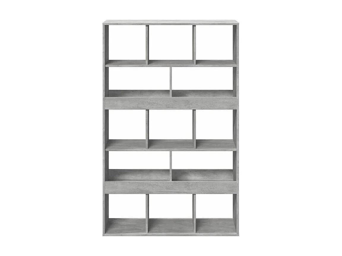 Bibliothèque gris béton 100x33x156,5 bois d'ingénierie