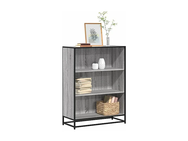 Bibliothèque sonoma gris 80,5x35x107,5 bois d'ingénierie