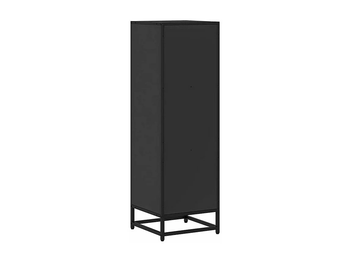 Bibliothèque noir 33,5x33x107,5 bois d'ingénierie