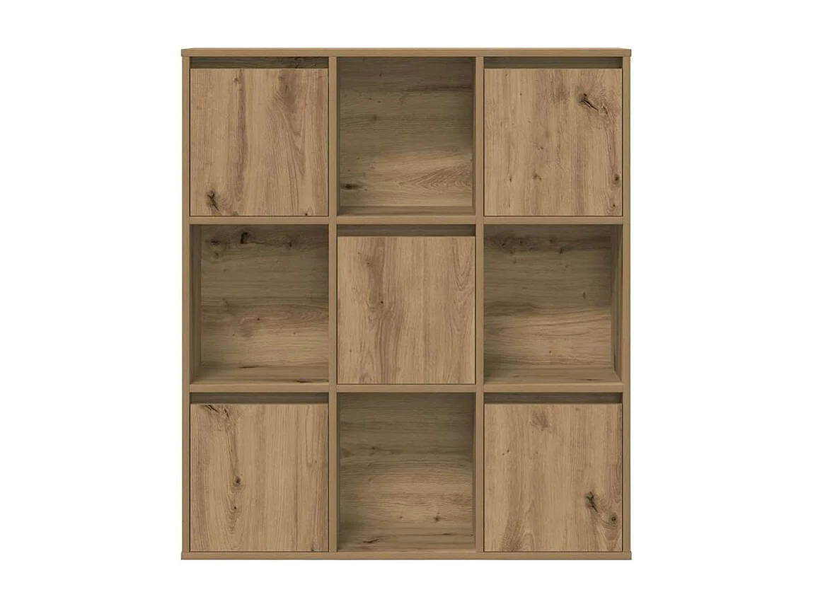 Meuble de rangement Kate 89cm - 4 niches 5 portes-Couleur Marron clair