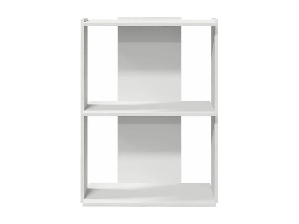 Bibliothèque à 3 niveaux blanc 60x30x80 bois d'ingénierie