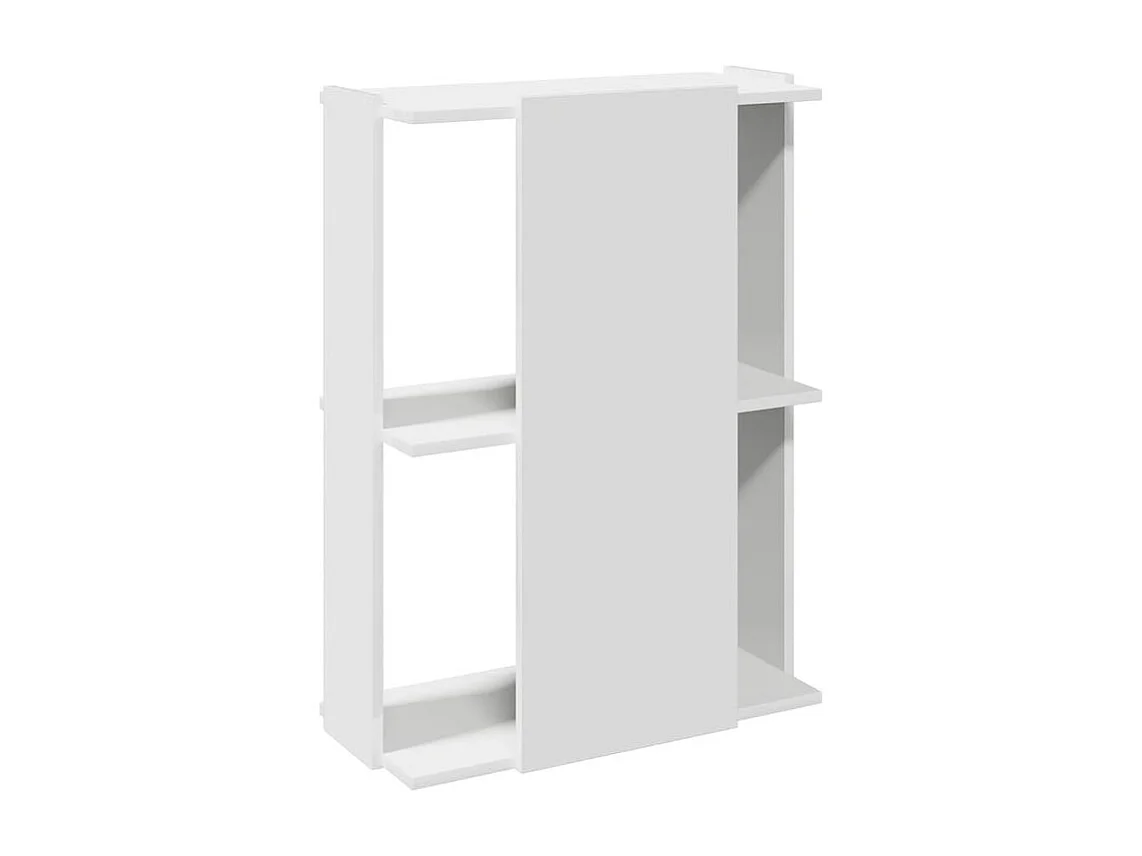 Bibliothèque à 3 niveaux blanc 60x30x80 bois d'ingénierie