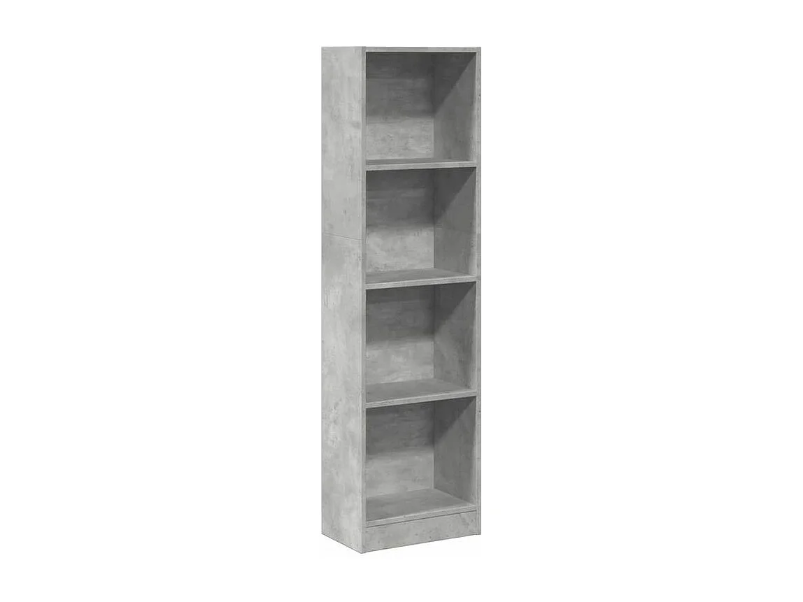 Bibliothèque gris béton 40x24x143 bois d'ingénierie