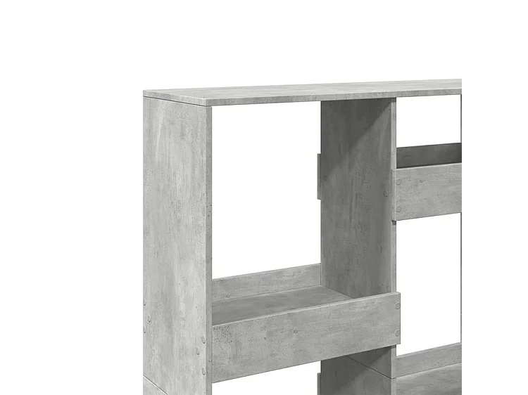 Bibliothèque gris béton 100x33x135 bois d'ingénierie