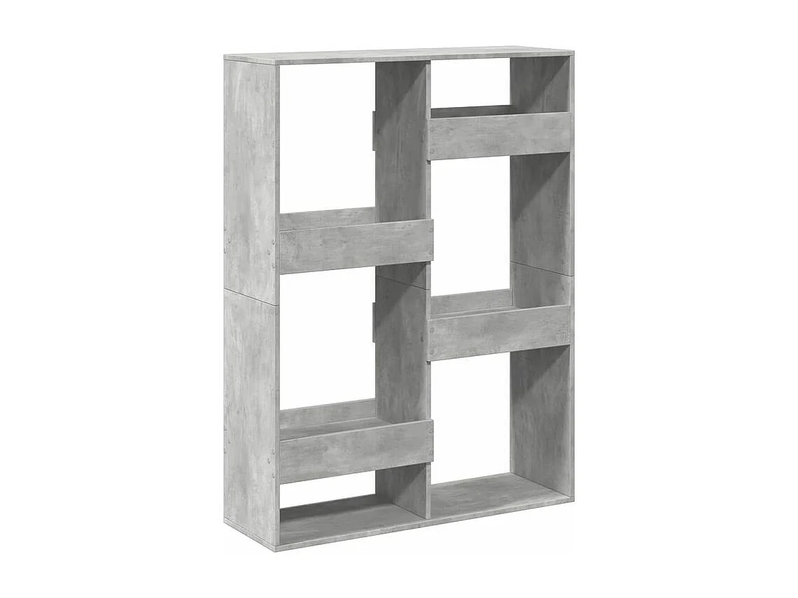 Bibliothèque gris béton 100x33x135 bois d'ingénierie