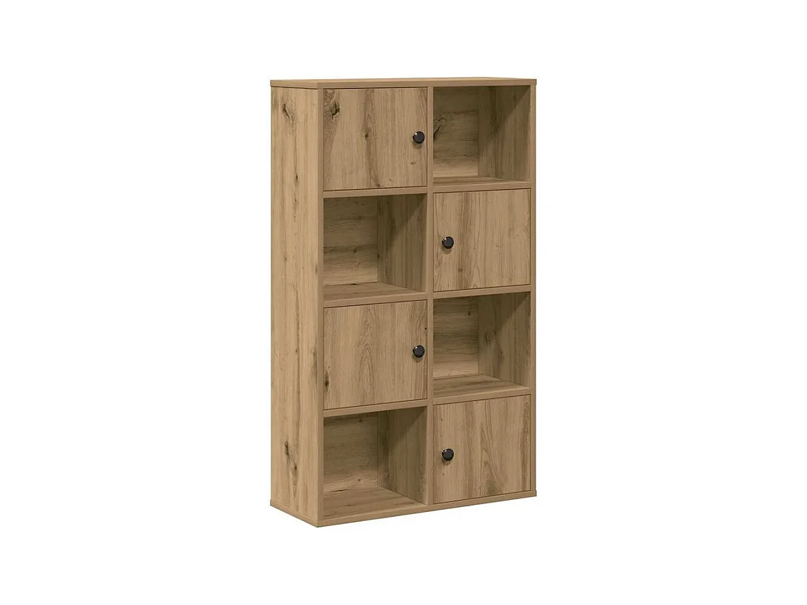 Bibliothèque chêne artisanal 60x24x101,5 bois d'ingénierie