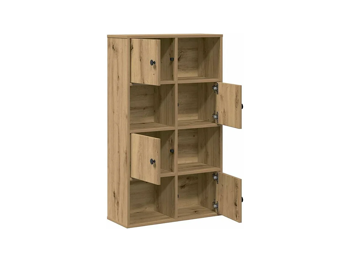 Bibliothèque chêne artisanal 60x24x101,5 bois d'ingénierie