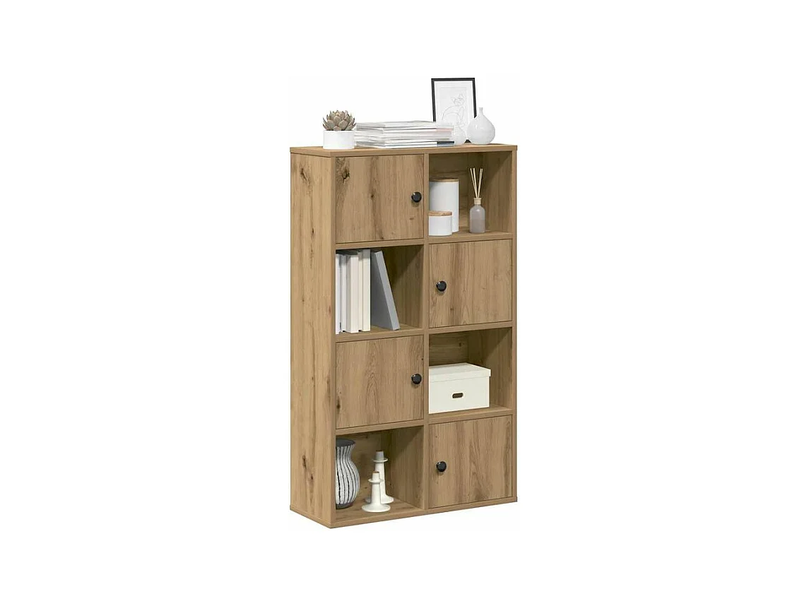 Bibliothèque chêne artisanal 60x24x101,5 bois d'ingénierie