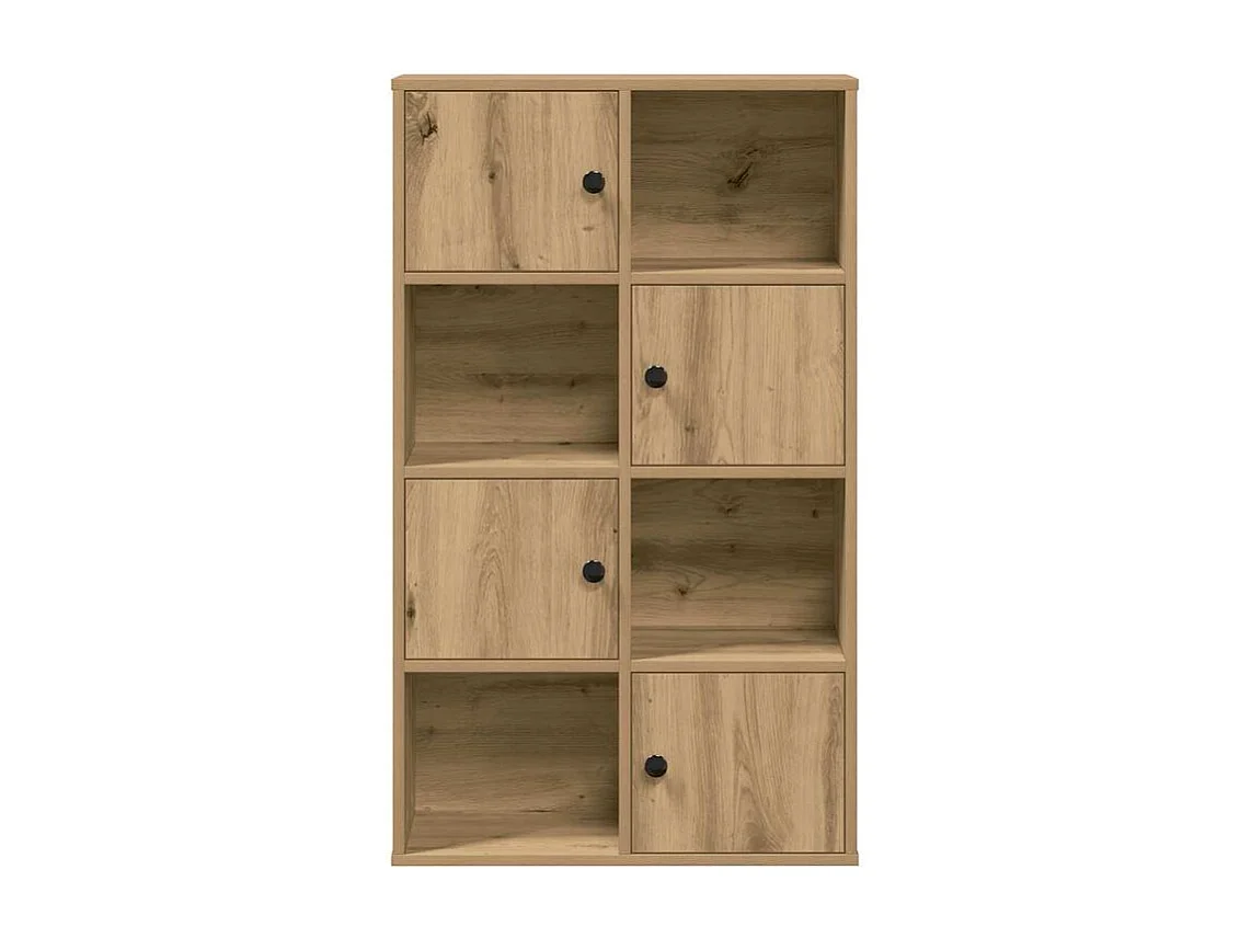 Bibliothèque chêne artisanal 60x24x101,5 bois d'ingénierie