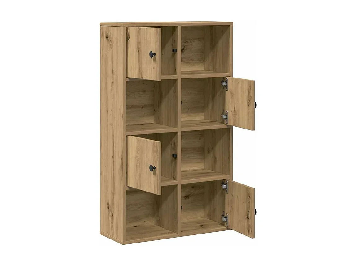 Bibliothèque chêne artisanal 60x24x101,5 bois d'ingénierie