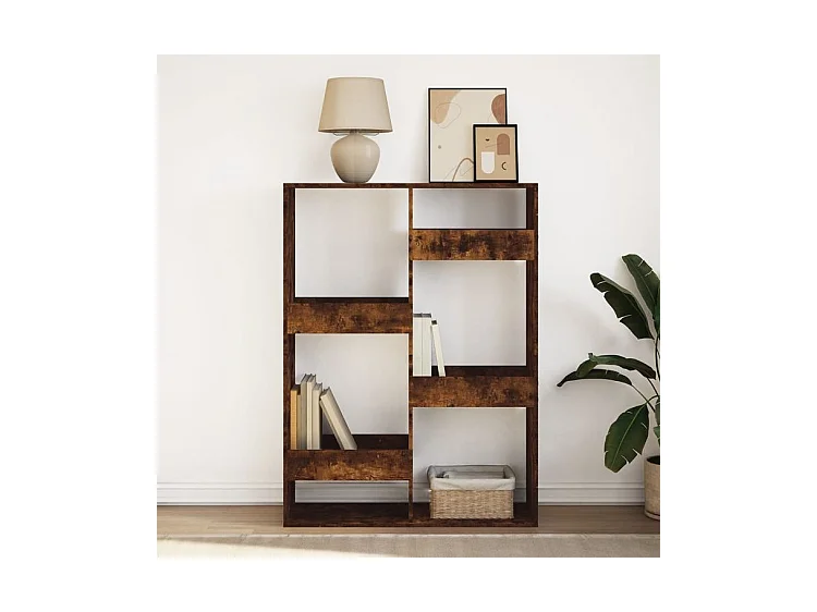 Bibliothèque chêne fumé 100x33x135 bois d'ingénierie