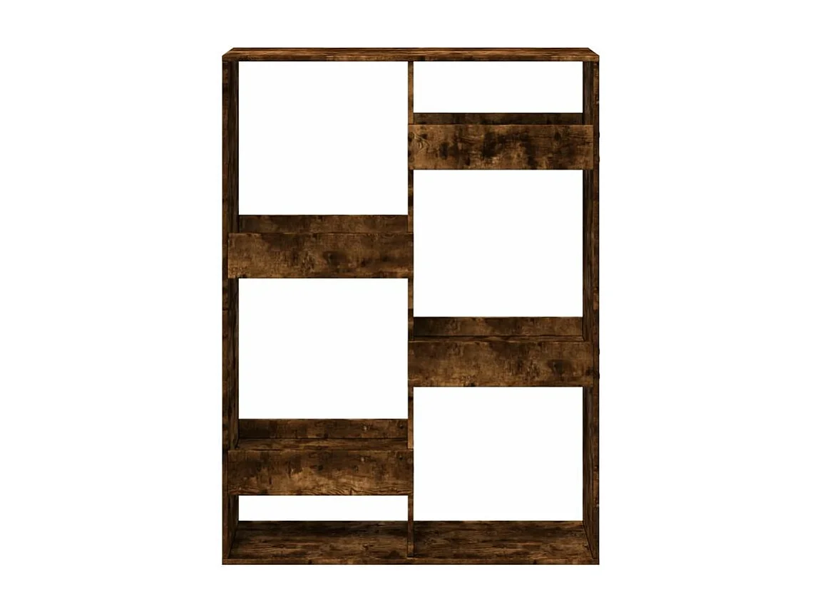 Bibliothèque chêne fumé 100x33x135 bois d'ingénierie