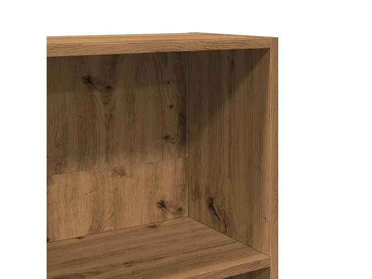 Bibliothèque chêne artisanal 40x24x143 bois d'ingénierie