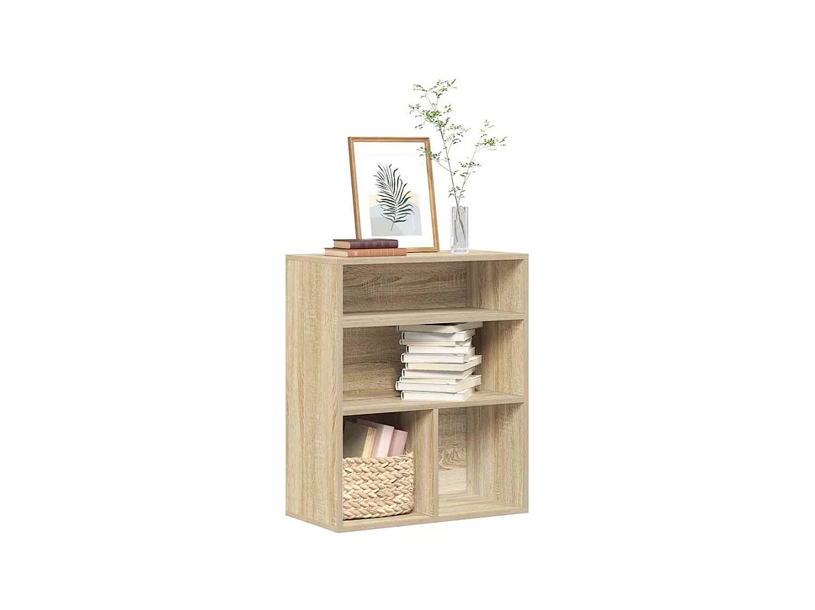 Bibliothèque chêne sonoma 60x30x71,5 bois d'ingénierie