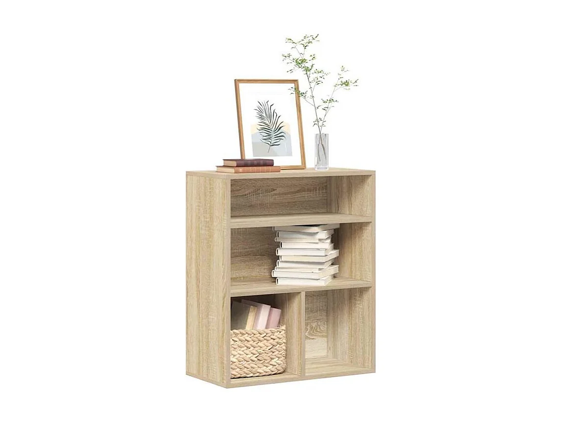 Bibliothèque chêne sonoma 60x30x71,5 bois d'ingénierie