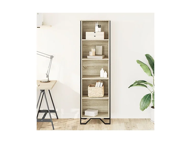 Bibliothèque chêne sonoma 50x31x169 bois d'ingénierie