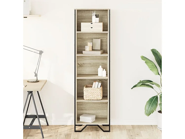 Bibliothèque chêne sonoma 50x31x169 bois d'ingénierie