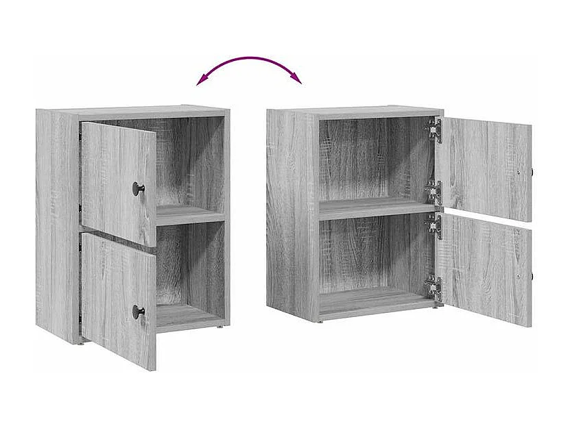 Bibliothèque sonoma gris 40x24x52 bois d'ingénierie