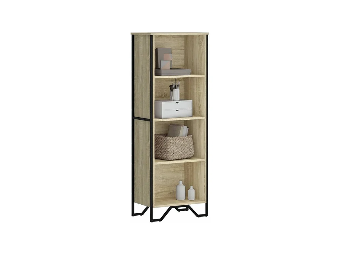 Bibliothèque chêne sonoma 50x31x137,5 bois d'ingénierie
