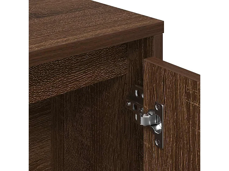 Meuble de rangement Kate 89cm - 4 niches 5 portes-Couleur Noyer