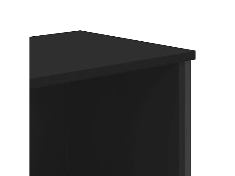 Bibliothèque noir 80x31x169 bois d’ingénierie