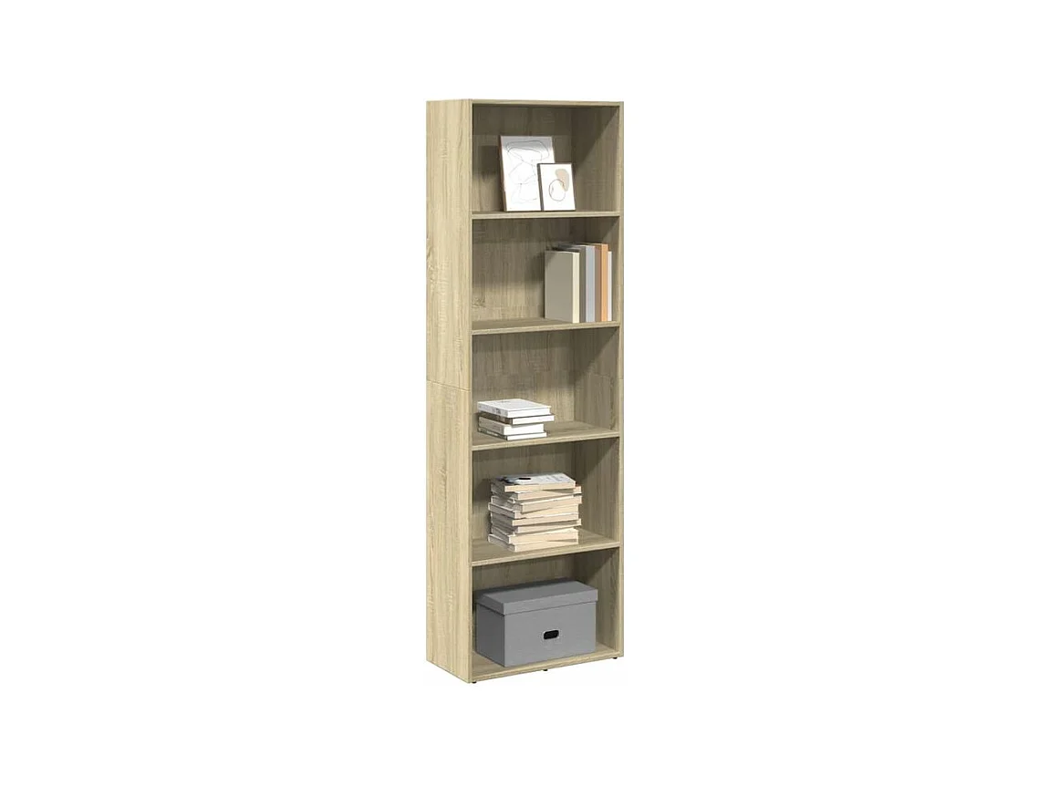 Bibliothèque chêne sonoma 60x30x189 bois d'ingénierie