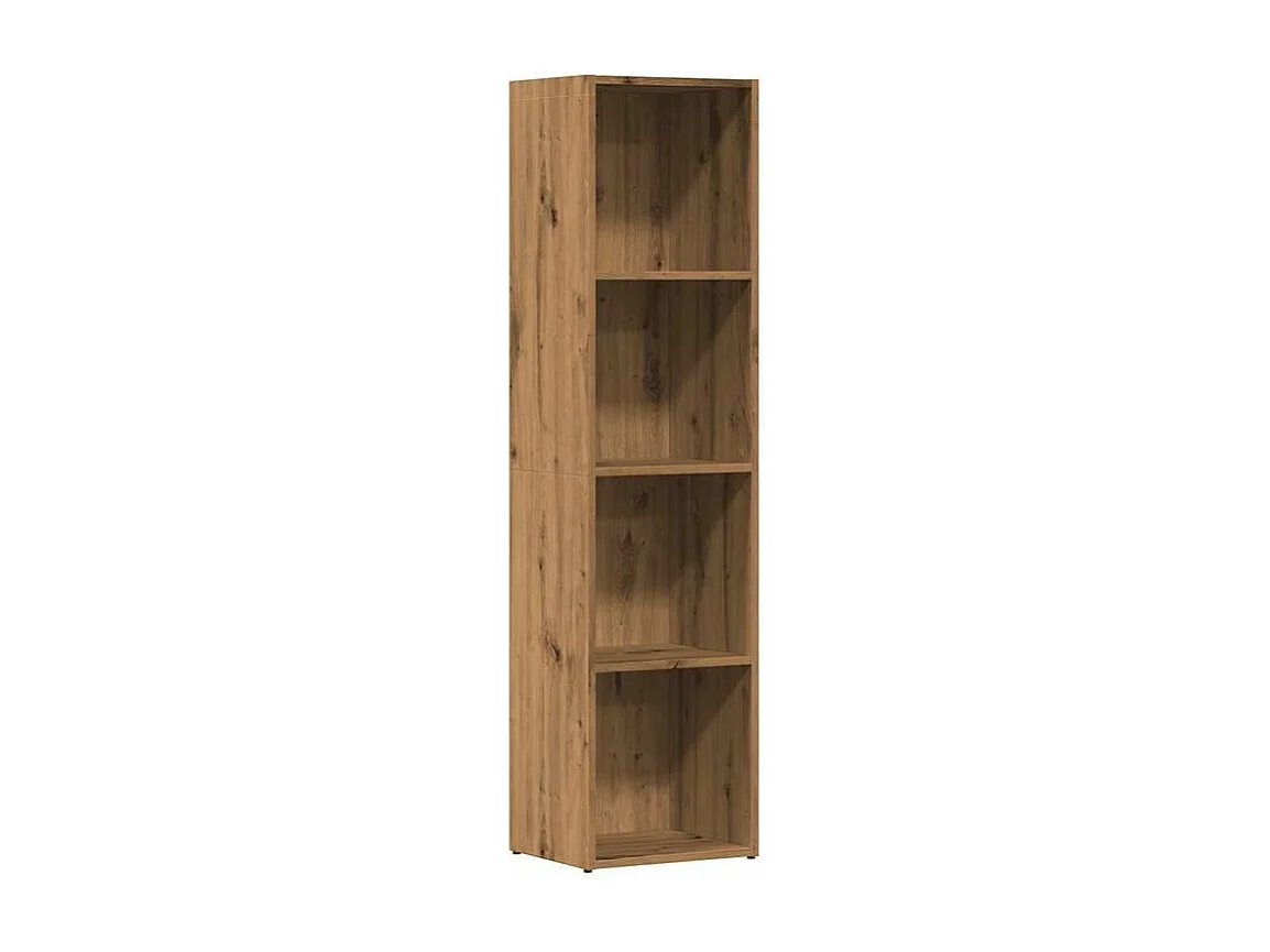 Bibliothèque chêne artisanal 36x30x114 bois d'ingénierie