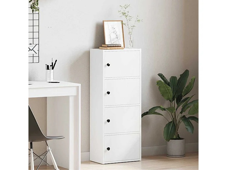 Bibliothèque blanc 40x24x102 bois d'ingénierie