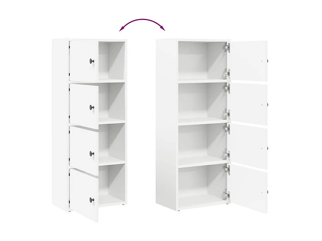 Bibliothèque blanc 40x24x102 bois d'ingénierie