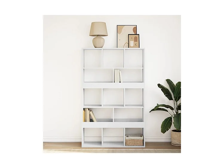 Bibliothèque blanc 100x33x156,5 bois d'ingénierie