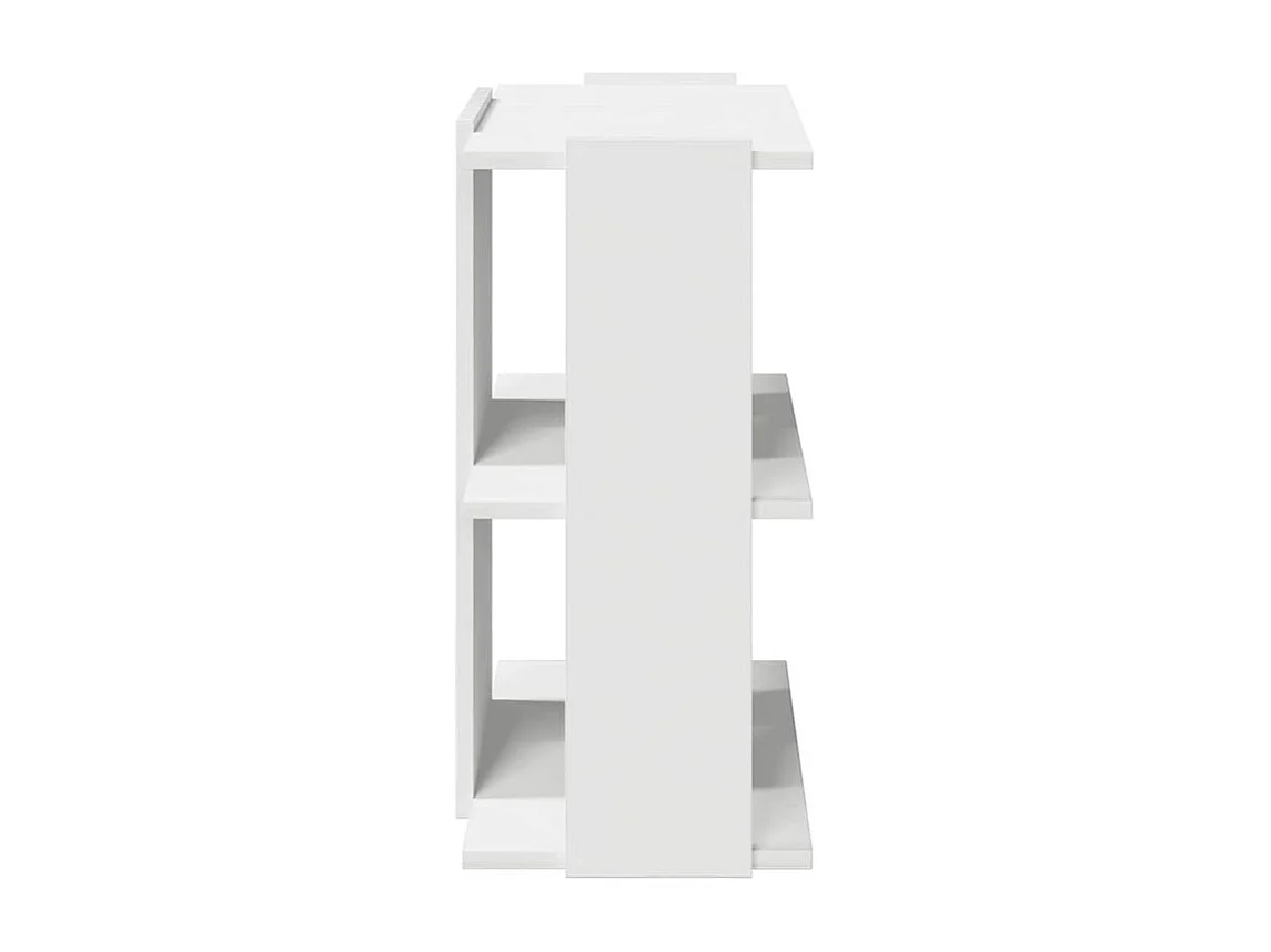 Bibliothèque à 3 niveaux blanc 60x30x60 bois d'ingénierie