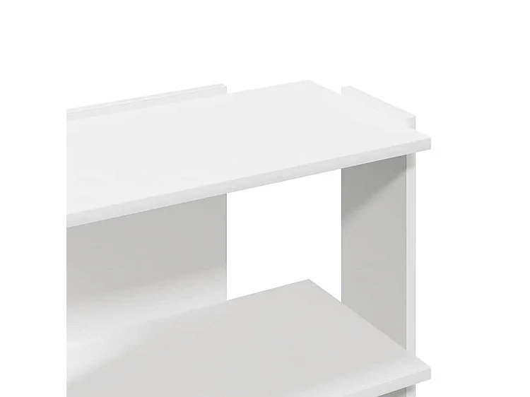 Bibliothèque à 3 niveaux blanc 60x30x60 bois d'ingénierie