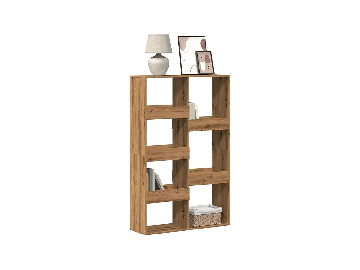 Bibliothèque chêne artisanal 100x33x155,5 bois d'ingénierie