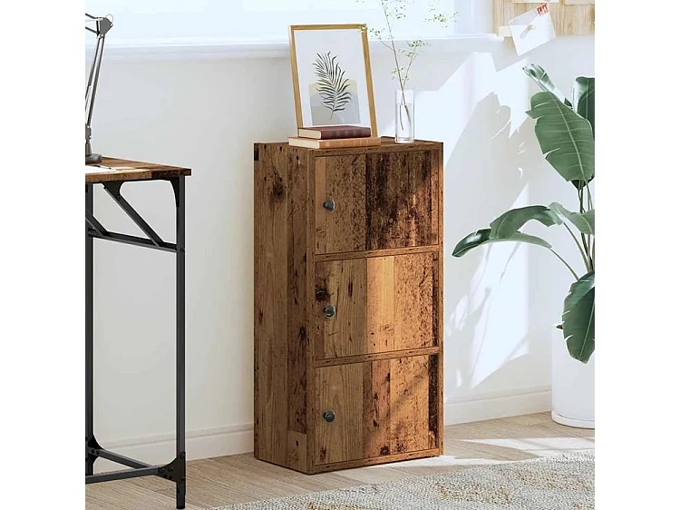 Bibliothèque vieux bois 40x24x77 bois d'ingénierie