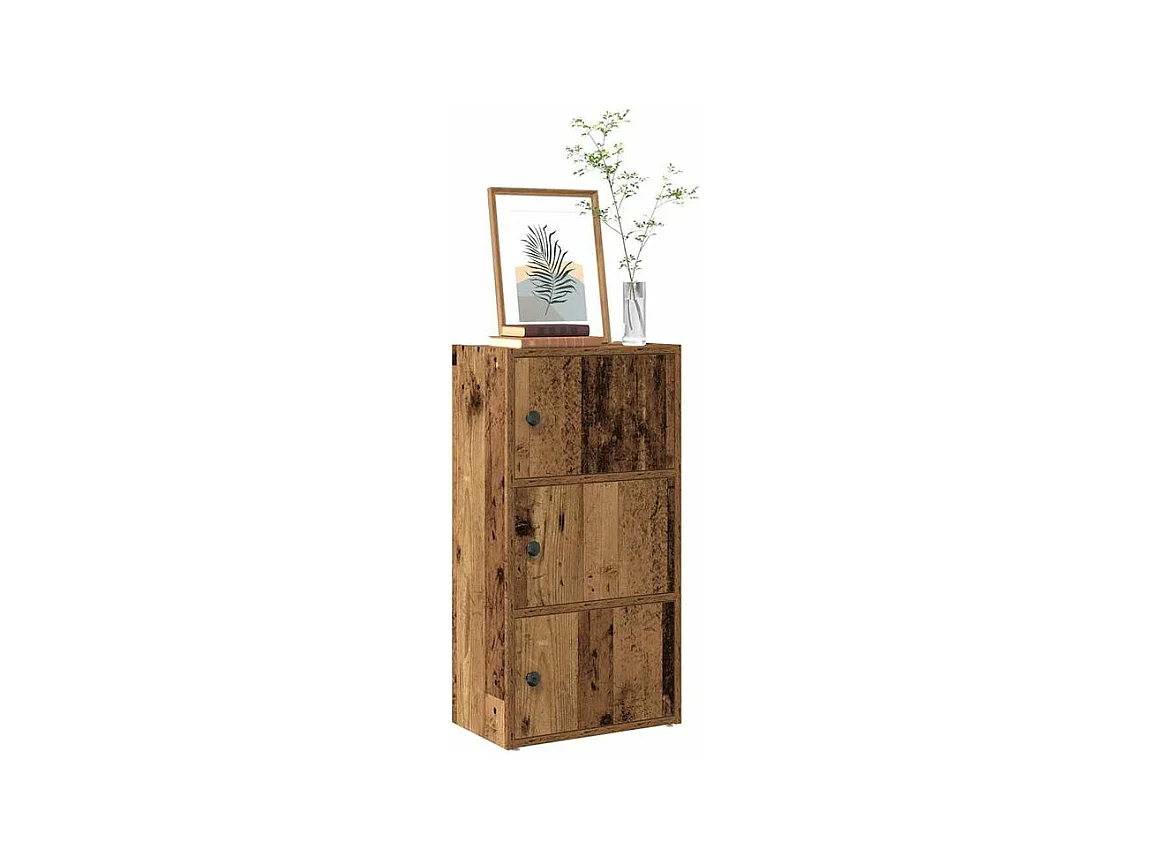 Bibliothèque vieux bois 40x24x77 bois d'ingénierie