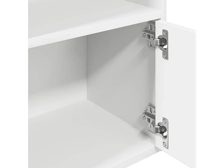 Bibliothèque blanc 31x24x127 bois d'ingénierie