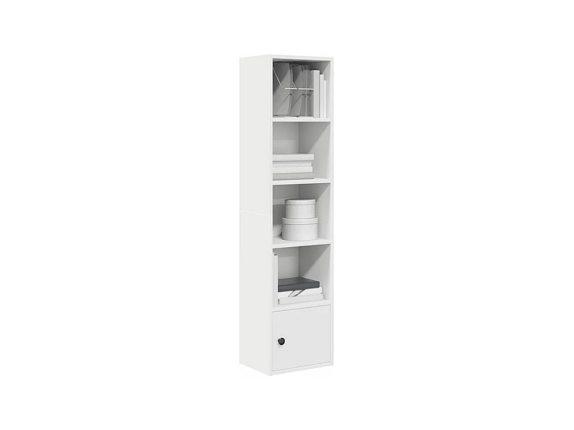 Bibliothèque blanc 31x24x127 bois d'ingénierie