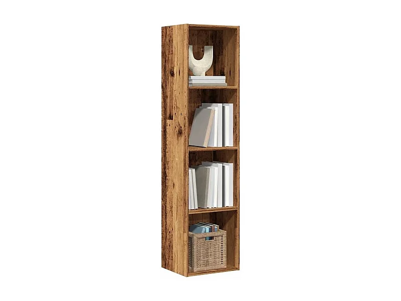 Bibliothèque-Meuble TV vieux bois 36x30x143 bois d'ingénierie