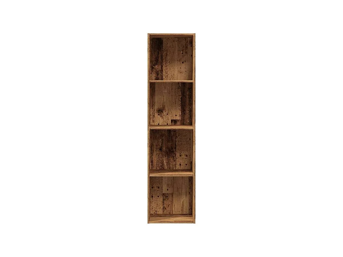Bibliothèque-Meuble TV vieux bois 36x30x143 bois d'ingénierie
