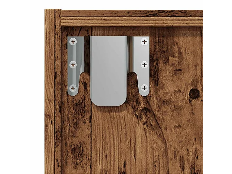 Bibliothèque-Meuble TV vieux bois 36x30x143 bois d'ingénierie