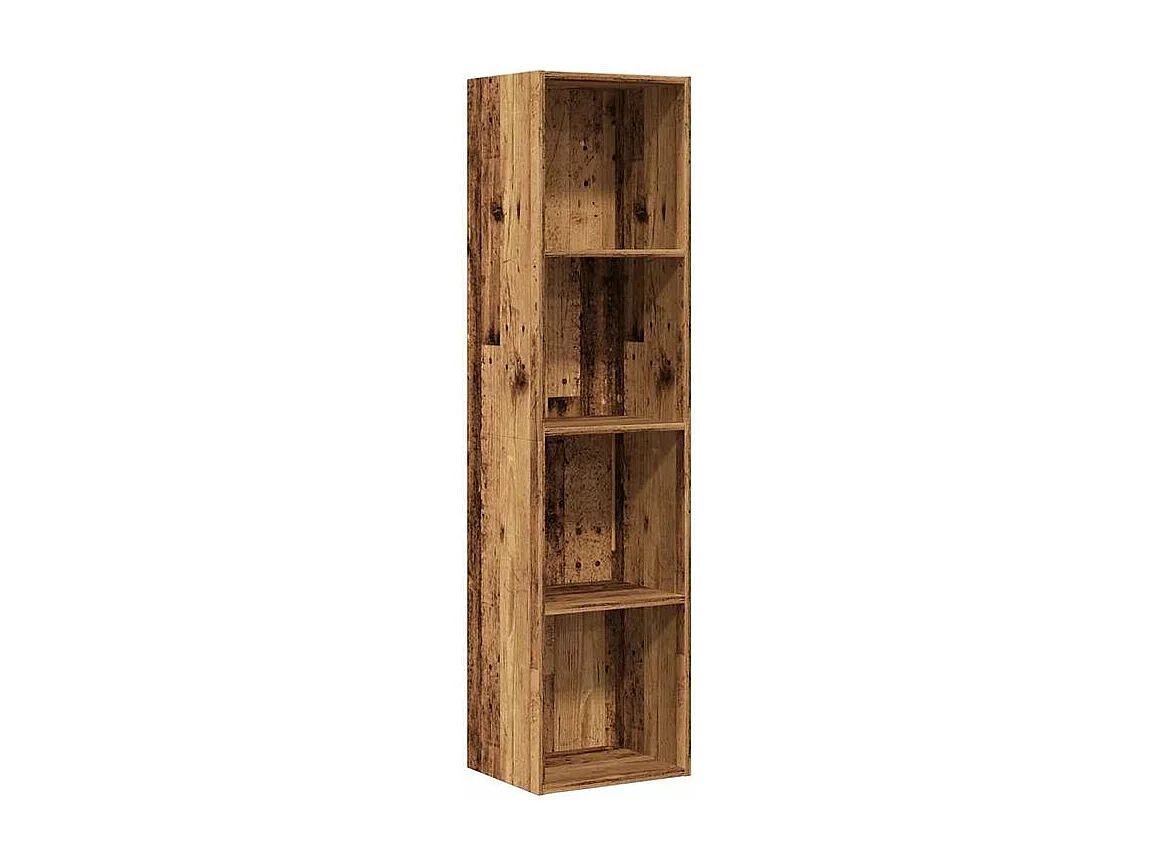 Bibliothèque-Meuble TV vieux bois 36x30x143 bois d'ingénierie